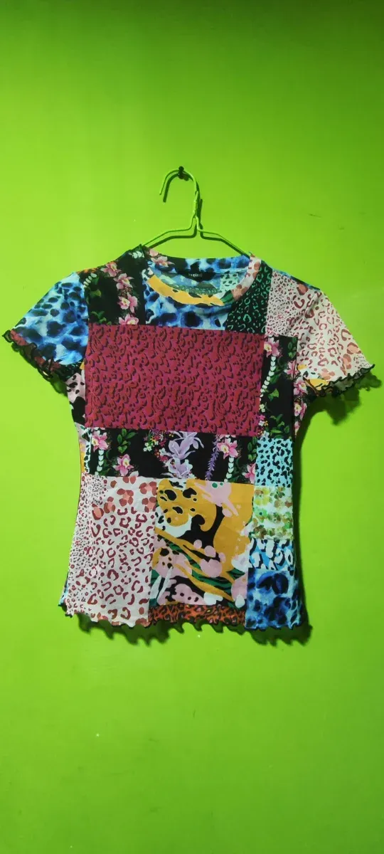 Camiseta Patchwork Multicolor