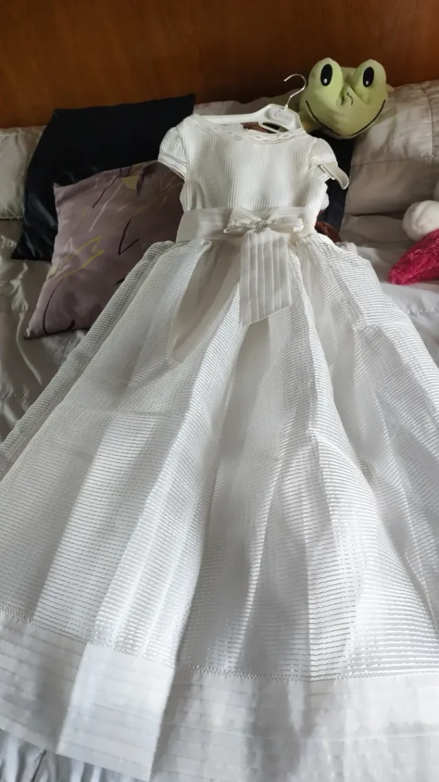 Vestido de Comunión Blanco Nuevo Talla 8