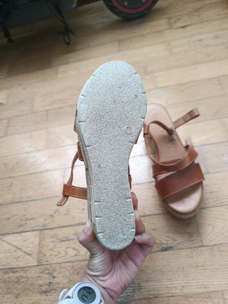 Sandalias Plataforma Marrón Raquel Perez Talla 36 