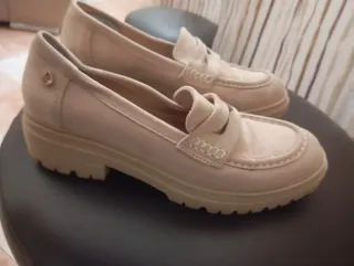 Mocasines beige suela track