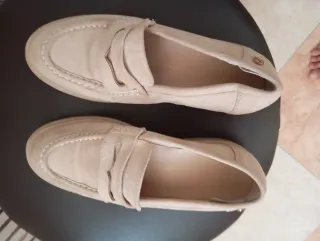 Mocasines beige suela track