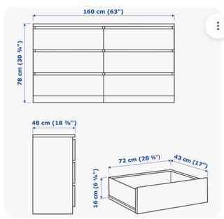 Cajonera Ikea 6 cajones blanca