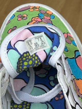 Zapatillas Vans 38, Era U-color floral true White 