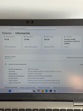 Dell 5320 - 13,3” TÁCTIL - i5-1145G7 vPro