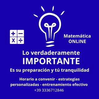 CLASES DE MATEMÁTICA en línea
