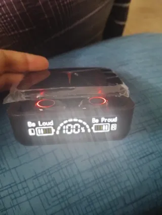 Auriculares Bluetooth Inalámbricos Negros y Rojos 