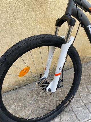 Bicicleta Rockrider ST120 Gris Naranja Talla M