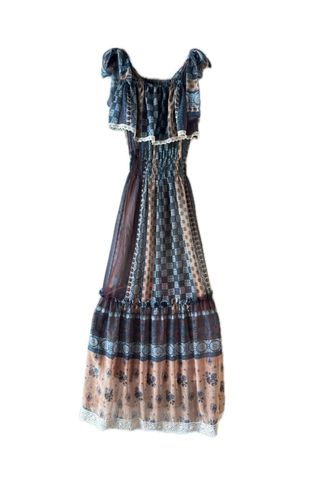 Abito lungo a fantasia vintage style