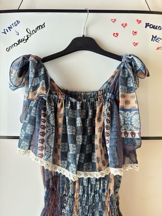 Abito lungo a fantasia vintage style