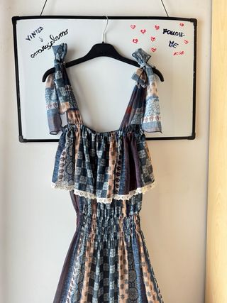 Abito lungo a fantasia vintage style