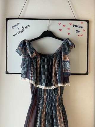 Abito lungo a fantasia vintage style