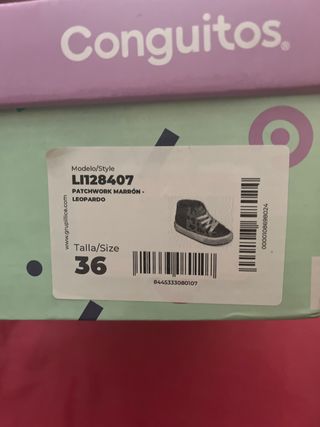 Zapatillas Conguitos Talla 36 Leopardo