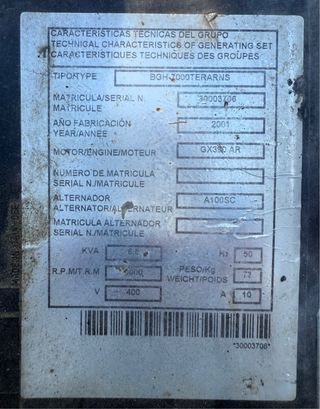 Generador Honda 220V/380V