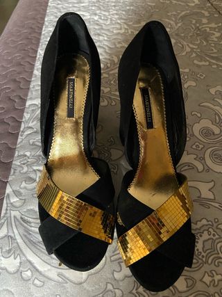 Zapatos de fiesta Martinelli negros y dorados