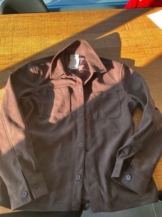 Camicia scamosciata marrone taglia S