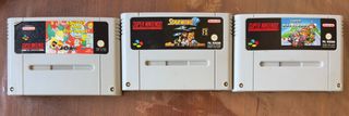 Super Nintendo con 2 mandos y 3 juegos