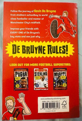 De Bruyne Rules Football Superstars libro Inglés