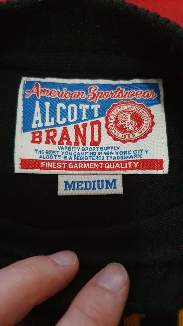 Maglione Alcott nero e giallo slim-fit, Taglia M