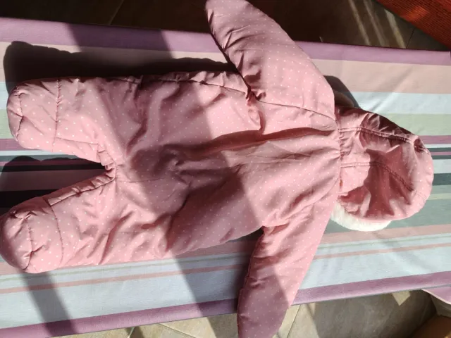 Buzo bebé niña rosa lunares