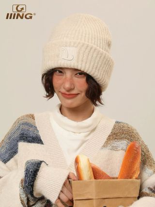 Gorro invierno lana IIING beige