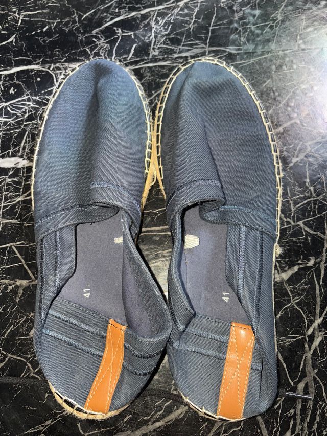 Alpargatas Zara Malla Azul/Beige Talla 41