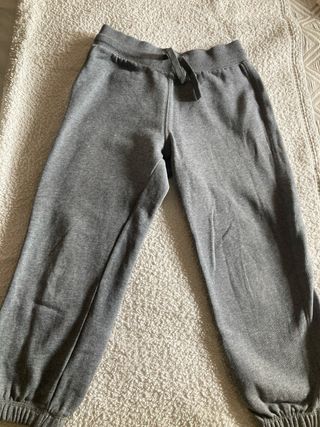 2 Pantalones Chándal Benetton Niño Gris talla 7-8
