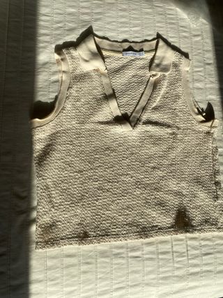 Chaleco punto beige Stradivarius Talla M