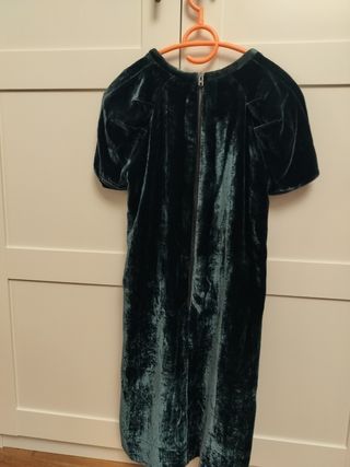 Vestido fiesta terciopelo verde
