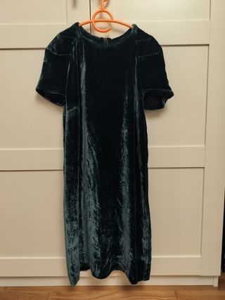 Vestido fiesta terciopelo verde