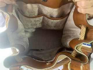 Bolso Michael Kors Beige Dorado