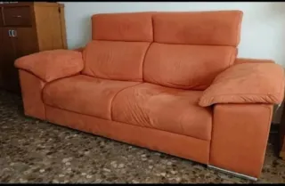 Sofá 3 y 2 plazas naranja