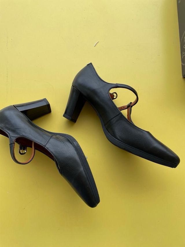 Zapatos negros tacón mujer talla 39