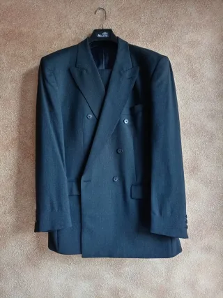 Traje Cruzado Cortefiel T56/50 Gris Marengo