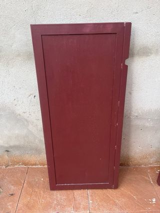 Puerta doble de hierro media altura
