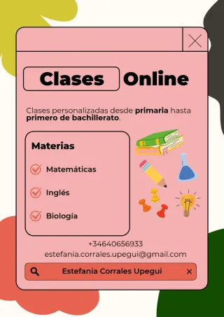 Clases online - Matemáticas, Inglés y Biología
