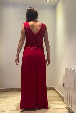 Vestido largo rojo invitada fiesta
