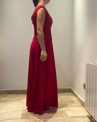 Vestido largo rojo invitada fiesta