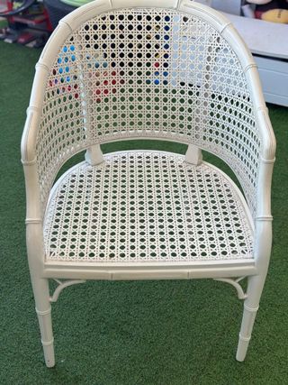 Sillón de ratán estilo Chippendale