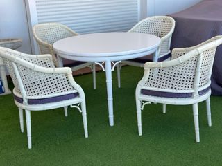 Sillón de ratán estilo Chippendale