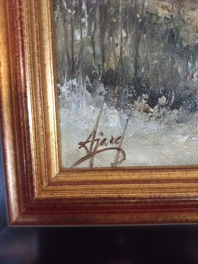 Cuadro Óleo Firmado oculta cuadros de luz