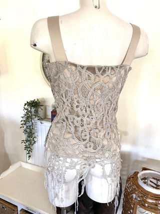 Elegante top D'orsay D'or beige/dorado T.44