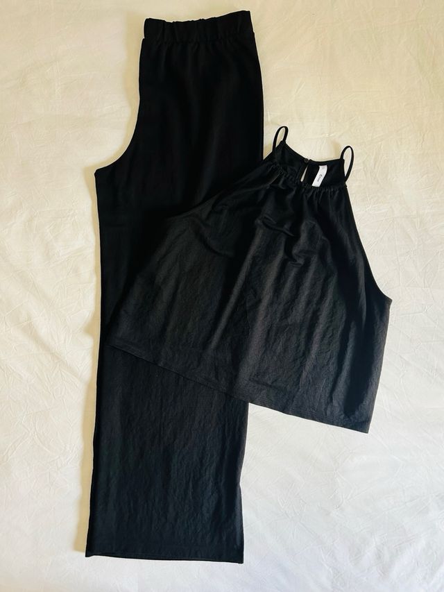 Conjunto lino Mango negro