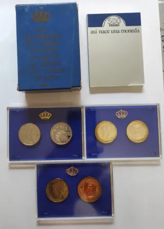Monedas XXV Aniversario Boda SS.MM. Reyes España