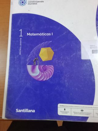 Libro Matemáticas I Bachillerato Santillana