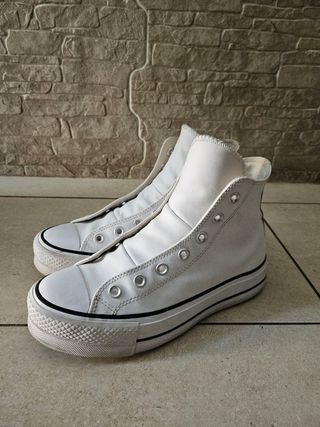 Converse Chuck Taylor All Star Move High Blancas