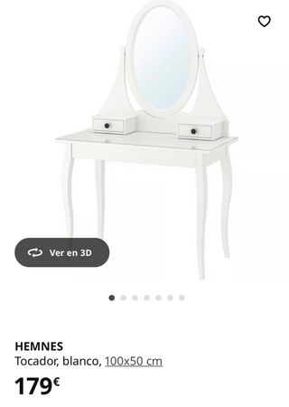 Tocador HEMNES blanco 100x50 cm
