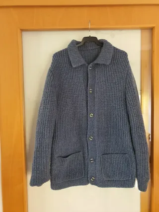 Chaqueta de lana azul 
