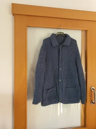 Chaqueta de lana azul 