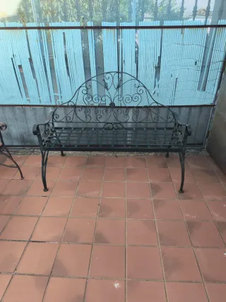 Panca da giardino in ferro battuto