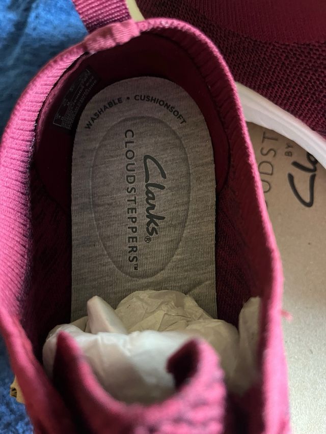 Zapatillas Clarks Mujer Talla 37 granates